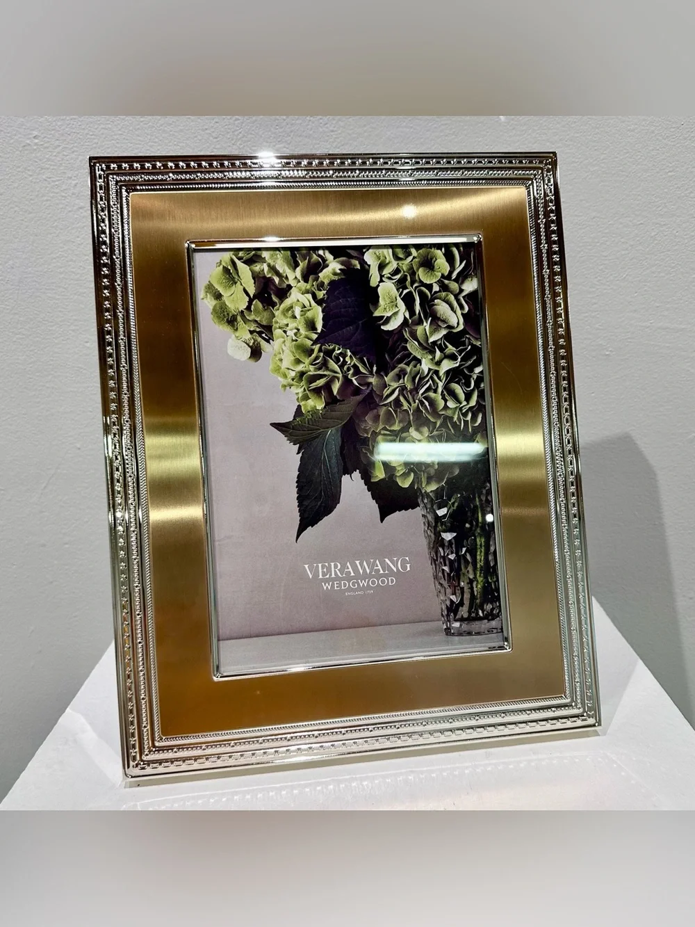 Wedgwood by Vera Wang With Love With Silver And Gold Plate Bridal Picture Frame
